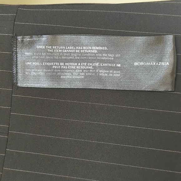 BCBGMaxAzria | Double-Breasted Blazer Jacket Dress, Black Pinstripe - Picture 11 of 11